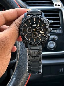 Fossil Men's Black Stainless Steel Watch