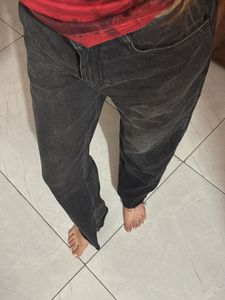 Black off duty Wide Leg Jeans