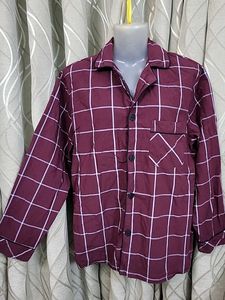 Classic Plaid Pajama Shirt for Men