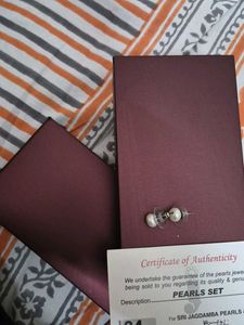 Elegant real Pearl Stud Earrings