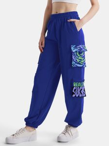 Blue Cargo Style Sweatpants
