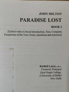 John Milton's Paradise Lost Book 1