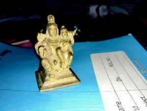 Siva Parvathi Idol Small Brass FREE 5 AGARBATHI