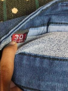 Blue Denim Capri 3/4