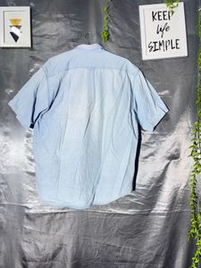 Light Wash Denim Short Sleeve Shirt