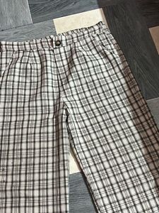 Plaid Wide Leg Pants