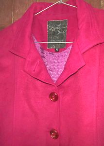 Chic Pink Belted Coat