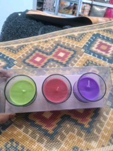 Set of 3 Scented Glass Jar Candles