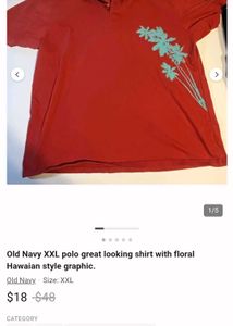Men's Coral Floral Polo Shirt