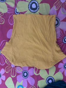 half priceMustard Yellow Ribbed and denim