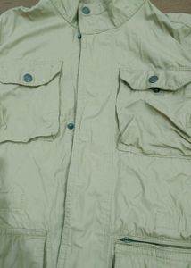 Men's Beige Utility Jacket