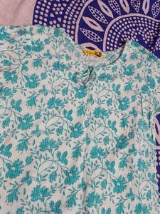Beautiful Blue Floral Kurta
