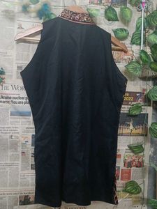 Exquisite Embroidered Black Vest
