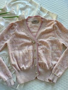 Chic Pink Knit Cardigan