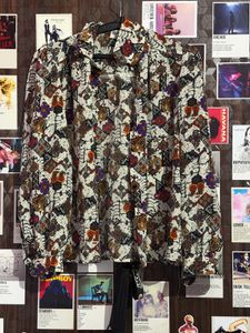 Retro Patterned Button-Up Shrug