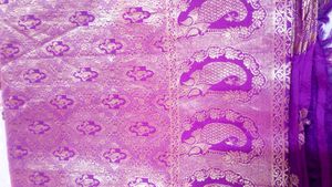 Elegant Purple Banarasi Silk Saree
