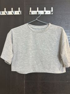 Grey Cropped T-Shirt