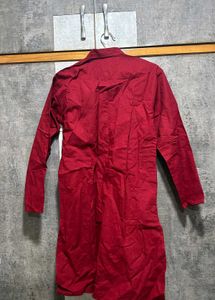 Solid Red Cotton Kurta