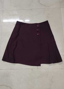 PRINTESTY Stylish A-line Skirt with Button Detail