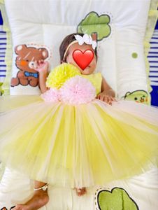 Adorable Yellow Tulle Baby Dress