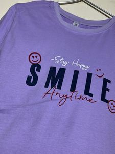 New Lavender Smile Graphic Tee