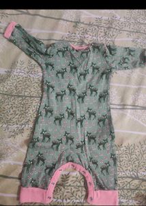 Combo Cute Blue Animal Print Baby Romper