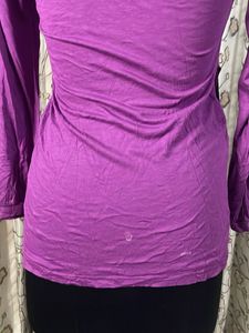 Purple Long Sleeve Tunic Top