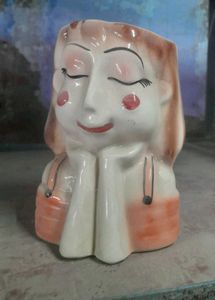 Cute Ceramic Girl Planter/Holder