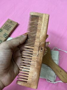 Bamboo Hair Brush and comb combo
