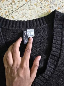 V-Neck Cropped Sweater