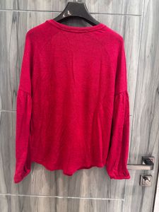 Red Bell Sleeve Top