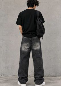 Washed Black Baggy Jeans