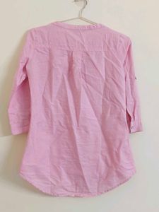 Chic Pink Henley Top