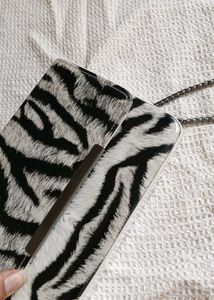 Chic Zebra Print Clutch Bag handbag