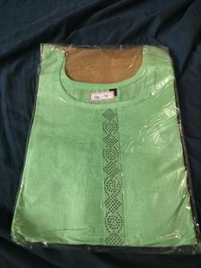 Light Green Embroidered Kurta (combo of 4)