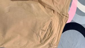 Combo of mens casual trousers- blue and biege