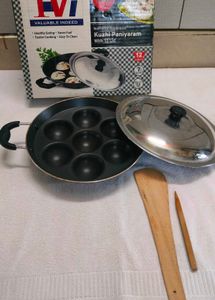 Non-Stick Kuzhi Paniyaram Pan with SS Lid