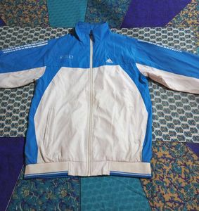 Adidas Sport Jacket Blue White 2 time used