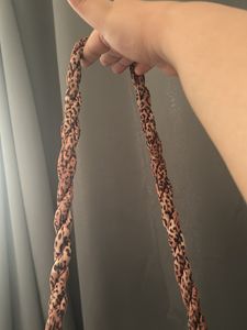 Animal Print Satin Cane Bag
