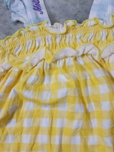 Cute Yellow Gingham Baby Dress