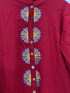 Red Kurta, Size-L,M, Excellent Condition., Cotton