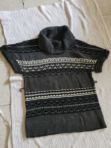 fashion &amp; bug Patterned Knit Short Sleeve Sweater