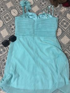 Elegant Teal Embellished Gown