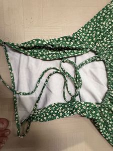 Green Floral Mini Dress