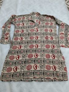 Boho Om Print Kurta