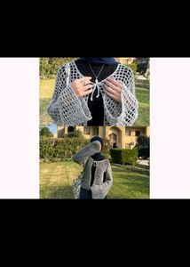 Crochet Net Cardigan