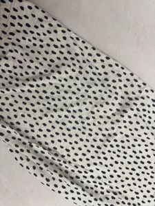 Women White Skirt with Black Dots