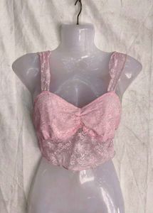 y2k light pink top