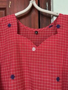 Ethnic Dress with Checked Pattern