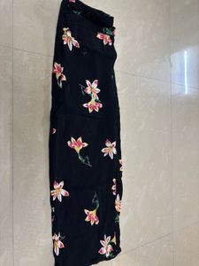 Premium Floral Wide-Leg Flowy Trousers